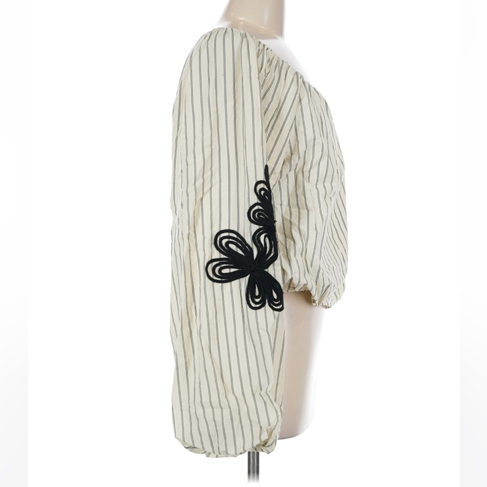 Anthropologie Off-the-Shoulder Bubble-Hem Top NEW Women’s Medium - Picture 4 of 5